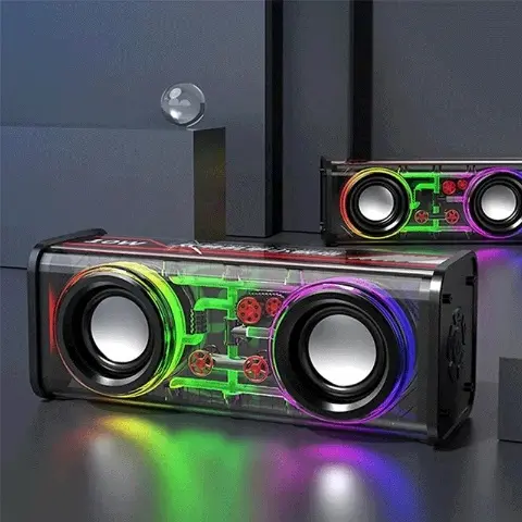 V8 Transparent Mecha Bluetooth Speaker